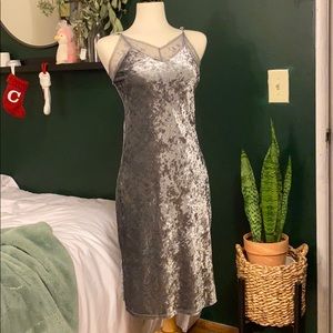 Velvet slip on dress